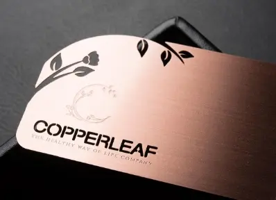 Rose Gold Metal Cards