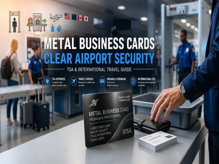 Metal Business Cards Clear Airport Security
