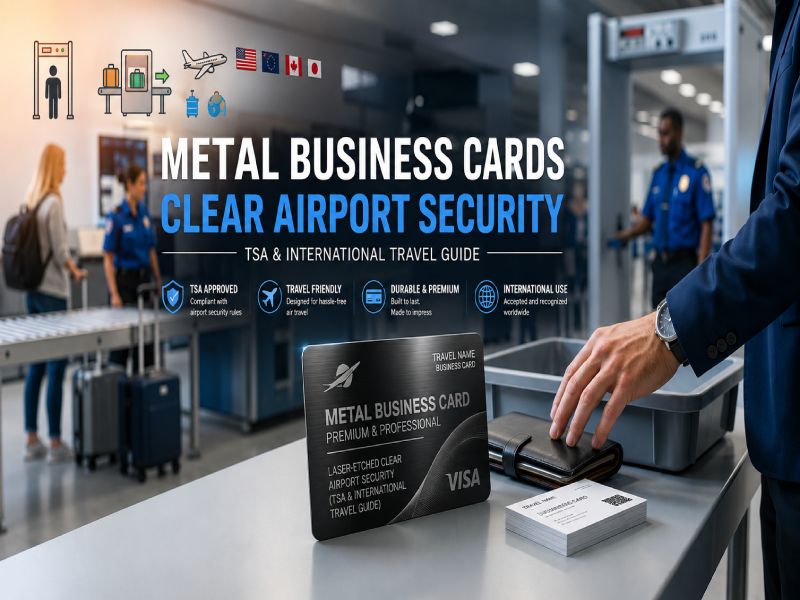 Metal Business Cards Clear Airport Security